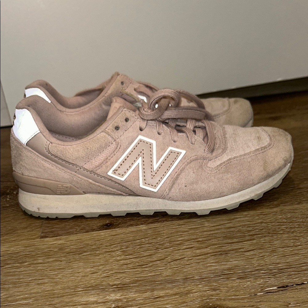 New Balance Pink Sneakers Suede Upper Retro Design